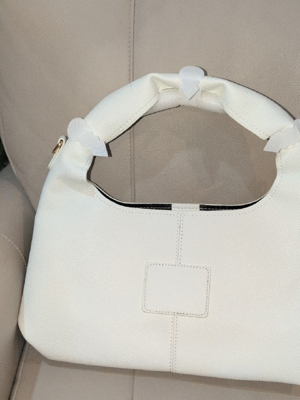 White Vegan "The Sack Bag" with Detachable Strap - NWT - Picture 14 of 16